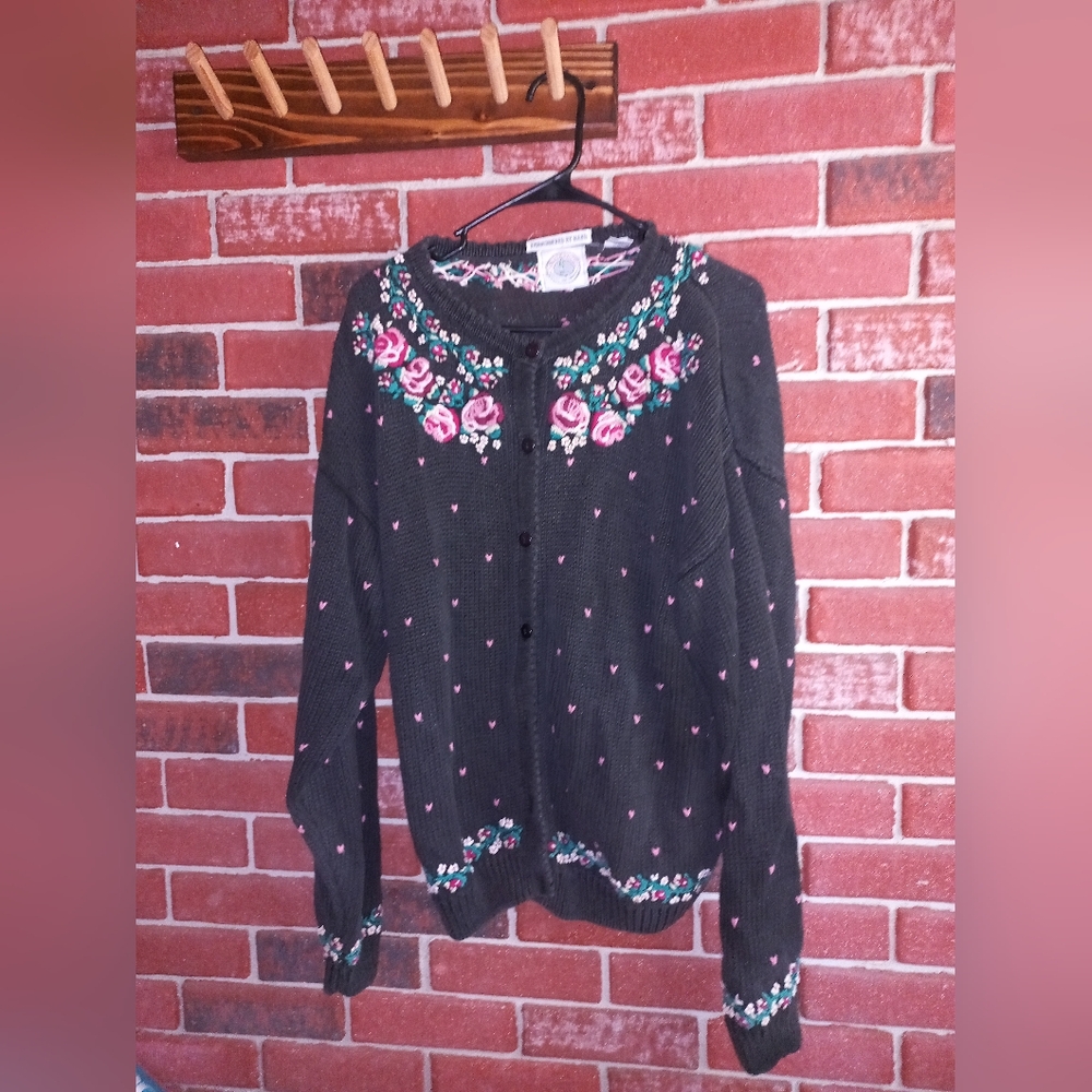 Vintage Cape isle knitters cardigan sweater